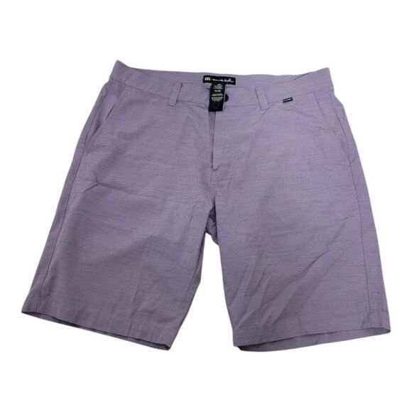 Travis Mathew Switchback Mulled Grape Hybrid Golf Shorts Size 36 - Picture 1 of 5